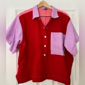 Nettle Studios Boxy Collar OS- • cherry, bubblegum, lilac